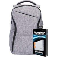 Energizer V208724 Laptop Charging Bag With Energizer Ue10004Qc Power Bank, Grey