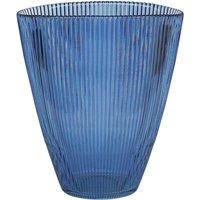 Ivyline Navy Ribbed Vase, Blue