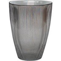 Ivyline Charcoal Ribbed Tall Vase, Grey