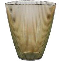 Ivyline Mocha Ribbed Vase, Brown