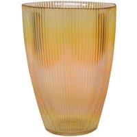 Ivyline Amber Ribbed Tall Vase, Yellow