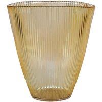 Ivyline Amber Ribbed Vase, Yellow