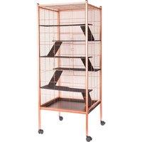 Little Friends Copper Tall Chinchilla Small Animal Cage, Orange