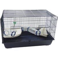 Little Friends Mamble Rat/Hamster Narrow Bar 100cm Cage, Black