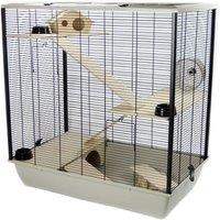 Little Friends The Plaza 3-Tier Small Animal Cage - Grey, Grey