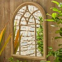 My Botanical Garden Wrought Iron Garden Mirror, Cream