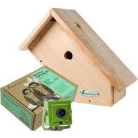 Green Feathers Bird Box Camera HD w/ Wi-Fi Connection (3rd Gen) and 45 Degree Box Deluxe Bundle, Multi