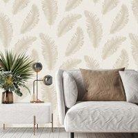 Belgravia Decor Ciara Glitter Textured Wallpaper 10m x 53cm - Cream, Cream