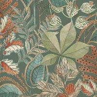 Belgravia Decor Eden Leaf Green Wallpaper, Green