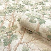 Belgravia Decor Giorgio Tree Green Wallpaper 10m x 53cm, Green