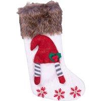 St Helens Luxury Gonk Xmas Stocking White, White