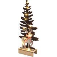 St Helens Battery Powered Wooden Christmas Tree Light Effect