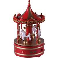 St Helens Xmas Carousel Music Box Red, Red