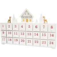 St Helens Christmas White Wooden Advent Calendar, White