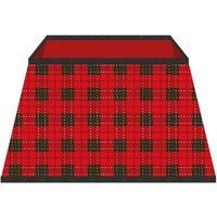 St Helens Christmas Tree Skirt Black And Red Chequered, Red