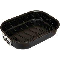 Maison By Premier Large Black Roasting Pan with Rack, Black