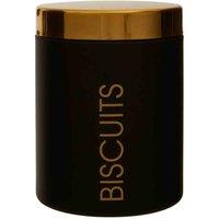 Maison By Premier Black Enamel Biscuit Canister, Black