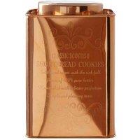 Maison By Premier Square Copper Finish Cookies Canister, Brown