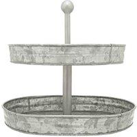 Maison By Premier Two Tier Cake Stand, Silver