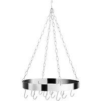 Maison By Premier Matt Chrome Round Ceiling Rack, Silver