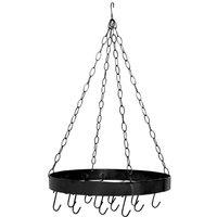 Maison By Premier Matt Black Round Ceiling Rack, Black