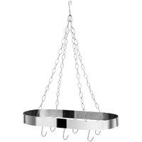 Maison By Premier Matt Chrome Oval Ceiling Rack, Silver