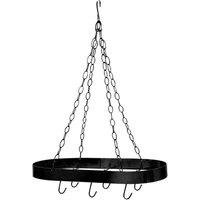 Maison By Premier Matt Black Oval Ceiling Rack, Black