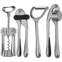 Maison By Premier 5 Piece Chrome Finish Kitchen Gadget Set, Silver