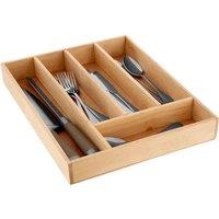 Maison By Premier Birch Wood 5 Compartment Cutlery Tray, Brown