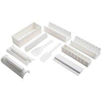 Essentials By Premier 10 Piece Sushi Maker, White