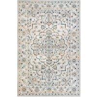 Green Decore Vernal Odessa Blue Machine Washable Non Shedding Non Slip Area Rug Blue Yellow Cream 76 cm x 243 cm, Multi