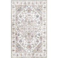 Green Decore Vernal Milagros Persian Machine Washable Non Shedding Non Slip Area Rug Grey White 200 cm x 300 cm, Grey