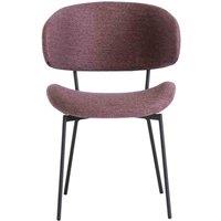 World Furniture 6 X Willow Fabric Dining Chair - Dusty Rose Black Leg