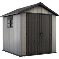 Keter Oakland 7' 6'' x 7' Shed - Grey, Grey