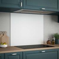 Ice White Glass Kitchen Splashback 900mm X 750mm, White