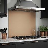 Rose Gold Glass Kitchen Splashback 900mm X 750mm, Gold