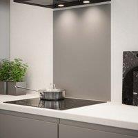 Matt Grey Glass Kitchen Splashback 600mm X 750mm