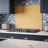 Laura Ashley Brass Glass Kitchen Splashback 900mm X 750mm, Gold