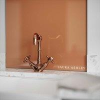 Laura Ashley Copper Glass Kitchen Splashback 900mm X 750mm, Gold