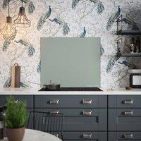 Laura Ashley Mineral Grey Glass Kitchen Splashback 600mm X 750mm, Grey