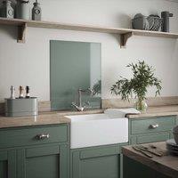 Laura Ashley Fern Glass Kitchen Splashback 600 X 750mm, Green
