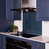 Laura Ashley Midnight Seaspray Glass Kitchen Splashback 900 X 750mm, Blue