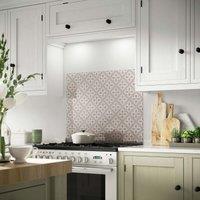 Laura Ashley Mr Jones Grey Glass Kitchen Splashback 90x75cm, Grey