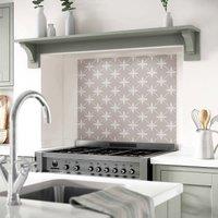 Laura Ashley Wicker Dove Grey Glass Kitchen Splashback 600mm X 750mm, Grey