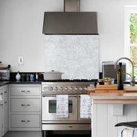 Country Living Meadow Pebble Glass Kitchen Splashback 600mm X 750mm, Grey