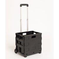 Mansion Folding Trolley Box Cart, Black
