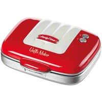 Ariete AR1973 700W Retro Waffle Maker - Red, Red