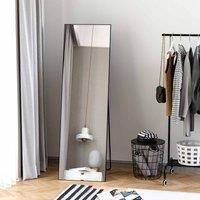HOMCOM Full Length Dressing Mirror Floor Standing Or Wall Hanging Black, Black