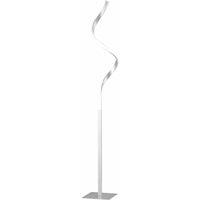 HOMCOM Modern Spiral Standing Dimmable Floor Lamp With 3 Adjustable Brightness Silver, Silver