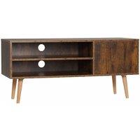HOMCOM TV Unit Cabinet For TVs Up To 55inch Brown, Brown